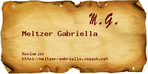 Meltzer Gabriella névjegykártya